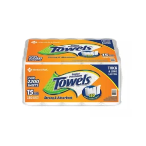 Select and Tear Member's Mark Super Premium Paper Towels,15 Rolls,150 Sheets