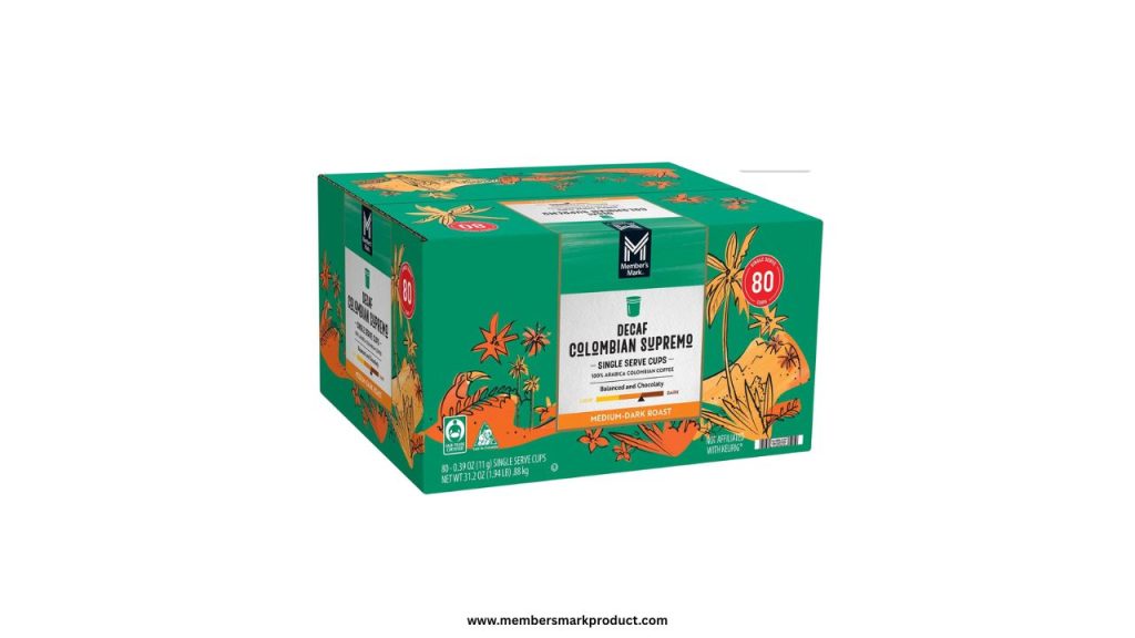 Member’s Mark Decaf Colombian Mild Roast Coffee Pods.